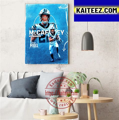 Christian McCaffrey Fantasy Projections Is The RB1 Art Decor Poster ...