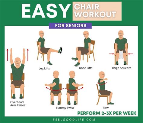 5-Minute Chair Workout for Seniors | Feel Good Life | Chair exercises, Senior fitness, Seated ...