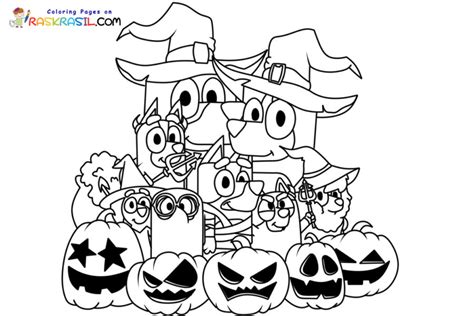 Bluey Halloween Coloring Pages