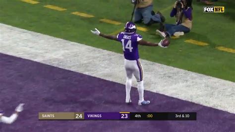 Stefon Diggs with the walk off game winning touchdown for the Vikings # ...