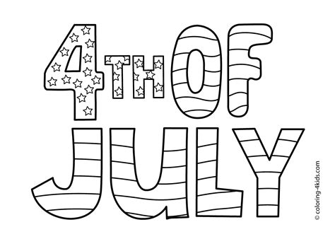 18 Printable Independence Day Coloring Pages - Holiday Vault