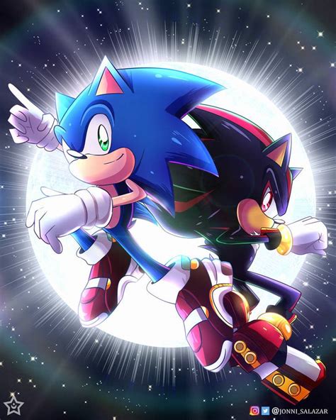 Sonic And Shadow Fan Art ( Sonic Adventure 2 ) by jonnisalazar on ...