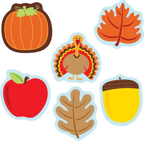 Buy Carson Dellosa 36-Piece Mini Fall Bulletin Board Cutouts, Turkey ...