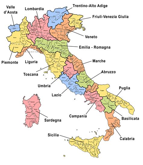 What Are The 20 Regions Of Italy And Their Capitals - Printable Online