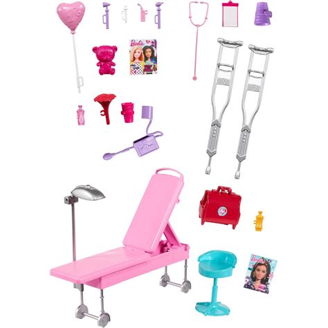 Barbie Care Clinic Playset Accessories Ambulance Vehicle Hospital Fun ...