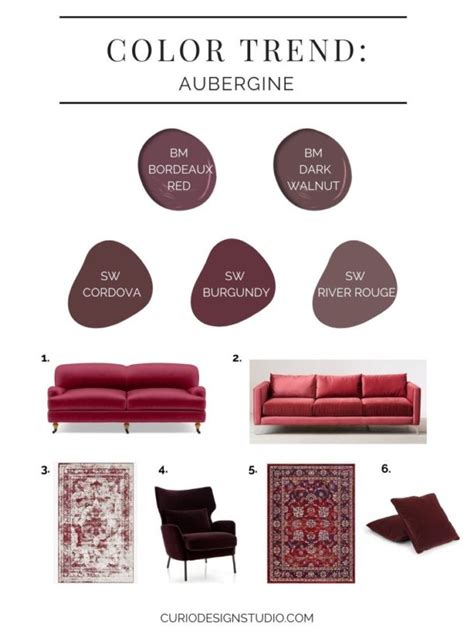 COLOR TREND ALERT: AUBERGINE | Curio Design Studio