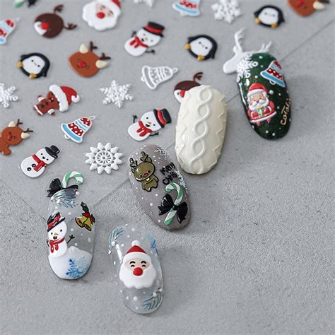 Christmas Nail Stickers, Christmas Nail Deals, Santa Nail Stickers, Nail Decal Art, Christmas ...