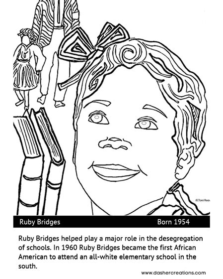 Ruby Bridges Coloring Page | crayola.com