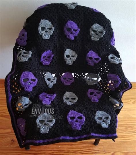 Crocheted Skull Blanket **Made to Order** in 2020 | Crochet skull, Skull blanket, Crochet