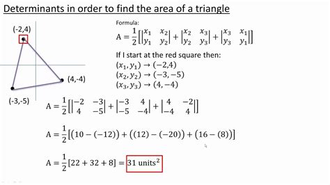 Determinants—Area of a triangle - YouTube