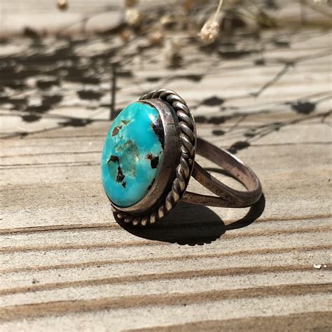 Sterling Silver Turquoise Ring | Vintage Turquoise Ring | Festival Fashion | Bohemian Jewelry ...