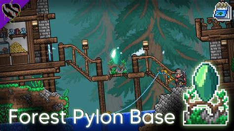 Forest Pylon Base: Semi-Modern Design Terraria 1.4 Pylon Builds - YouTube