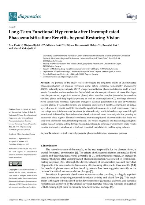 (PDF) Long-Term Functional Hyperemia after Uncomplicated Phacoemulsification: Benefits beyond ...