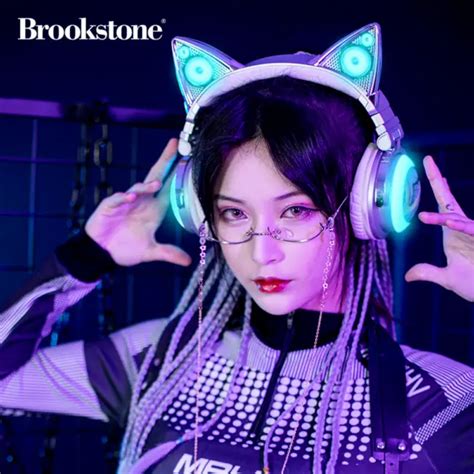 BROOKSTONE CAT EAR Limited Ariana Grande Wireless Bluetooth Headphones WITH CASE $119.95 - PicClick