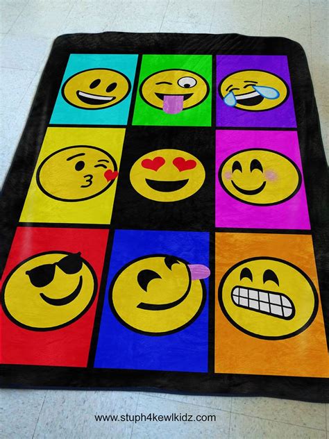 EMOJI 😜😎🙂😍😂 POP ART Luxury Plush Blanket Heavy Weight 60"X80"Twin Size💎🎁 #NUTRENDZstuph4kewlkidz ...