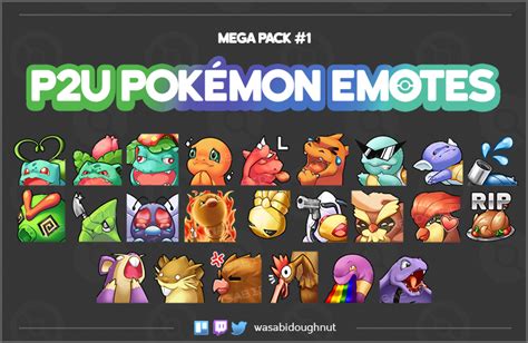 Pokémon P2U Twitch/Discord Emotes - Snakes Pack #1 - WasabiDoughnut's ...