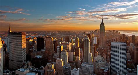 Manhattan Skyline At Sunset Photograph by Inigo Cia - Fine Art America