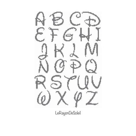 Cross stitch pattern alphabet font DISNEY PDF by LeRayonDeSoleil