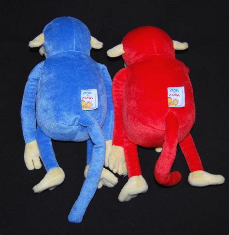 Playhouse Disney OOH & AAH Blue Red Monkey Stuffed Plush Toys | #1802402449