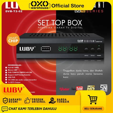 LUBY Set Top Box DVB-T2-02 Stb Pencari Sinyal Tv Digital Low Watt ...