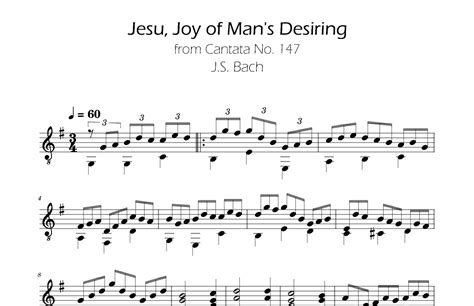 Jesus, joy of man's desiring Easy Guitar (arr. Ygor Nunes) by Johann ...