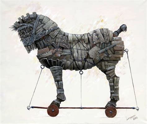 Trojan horse. Painting by Sascha Lunyakov | Saatchi Art | Custom ...