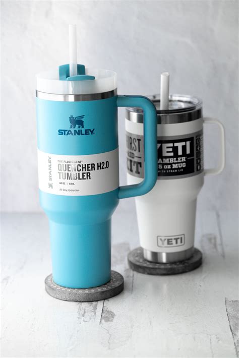 Stanley 40oz Quencher Tumbler vs Yeti 35oz Rambler - Shutter + Mint ...