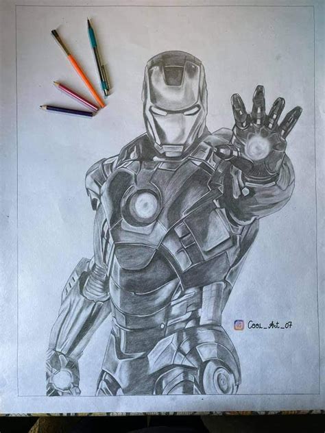 IRON MAN PENCIL SKETCH || IRONMAN DRAWING art by -akki | Iron man ...