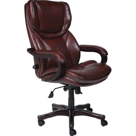 Serta Executive Office Chair in Brown Bonded Leather | Walmart Canada