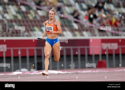 Lieke Klaver participating in the 4x400 meter relay at the 2020 Tokyo Olympics Stock Photo - Alamy