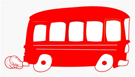 Red School Bus Clipart, HD Png Download - kindpng