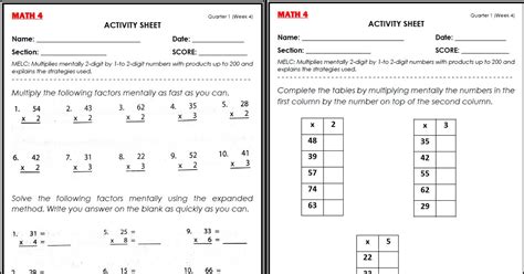 Learning Activity Sheets Worksheets Melc Based Grade 3 Deped Click | Porn Sex Picture