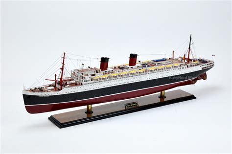 SS Ile De France French Ocean Liner Ship Model 38" with lights Museum ...