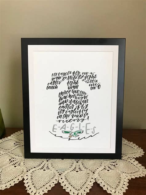 Philadelphia Eagles Fight Song Hand Lettered Print Liberty | Etsy ...