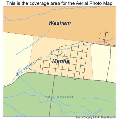 Aerial Photography Map of Manila, UT Utah