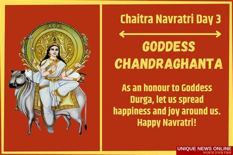 Chaitra Navratri Day 3 Wishes And Greetings: Goddess Chandraghanta PNG ...