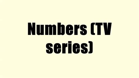 Numbers (TV series) - YouTube