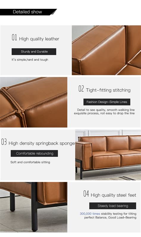 Modern Office Leather Sofa Manager Room | MIGE Office Furniture