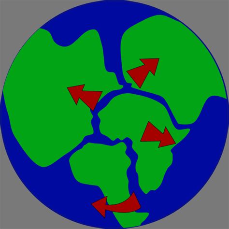 Jonadab Earth With Continents Breaking Up Clip Art at Clker.com - vector clip art online ...