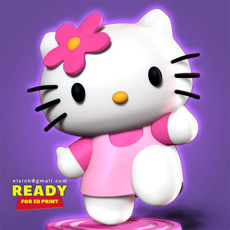 Hello Kitty 3D model 3D printable | CGTrader