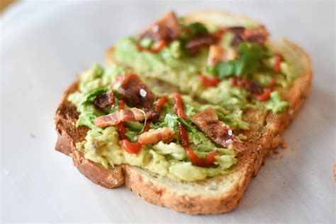 Avocado Toast with Bacon and Sriracha | With Two Spoons