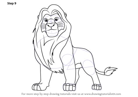 Learn How to Draw Mufasa from The Lion King (The Lion King) Step by Step : Drawing Tutorials