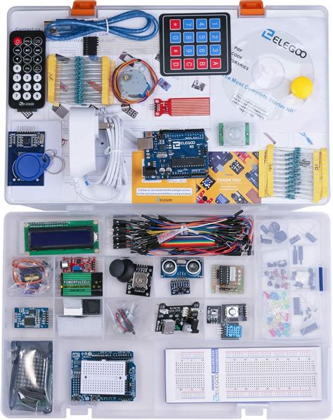 Buy ELEGOO UNO R3 Project Most Complete Starter Kit w/Tutorial Compatible with Arduino IDE (63 ...