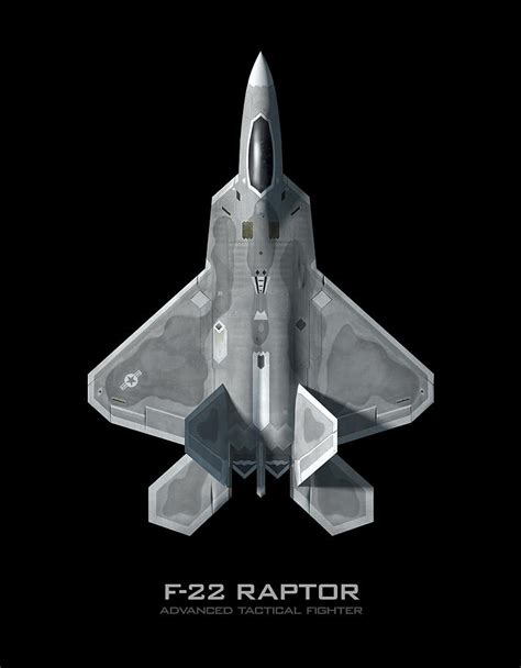 F-22 Raptor stealth fighter poster Digital Art by Jae Aviation - Pixels