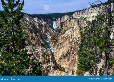 Lower Falls Waterfall in the Grand Canyon of the Yellowstone ...