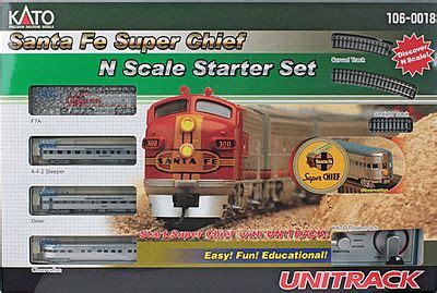 Kato Santa Fe Super Chief Starter Set (silver) N Scale Model Train Set ...