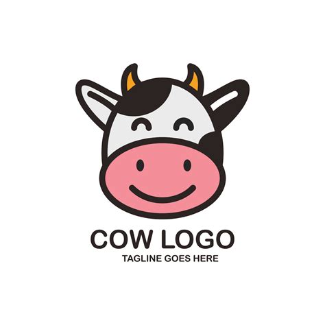 lindo diseño de logotipo de cara de vaca 11855082 Vector en Vecteezy