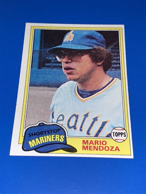 1981 Topps Mario Mendoza Baseball Card #76 Seattle Mariners Set Break ...