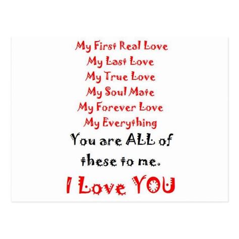 Forever Love Poem Postcard | Zazzle