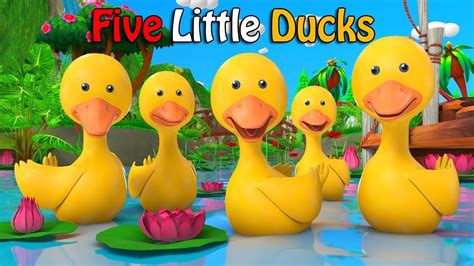 Five Little Ducks Nursery Rhyme | Cartoon Animation Rhymes & Songs for ...